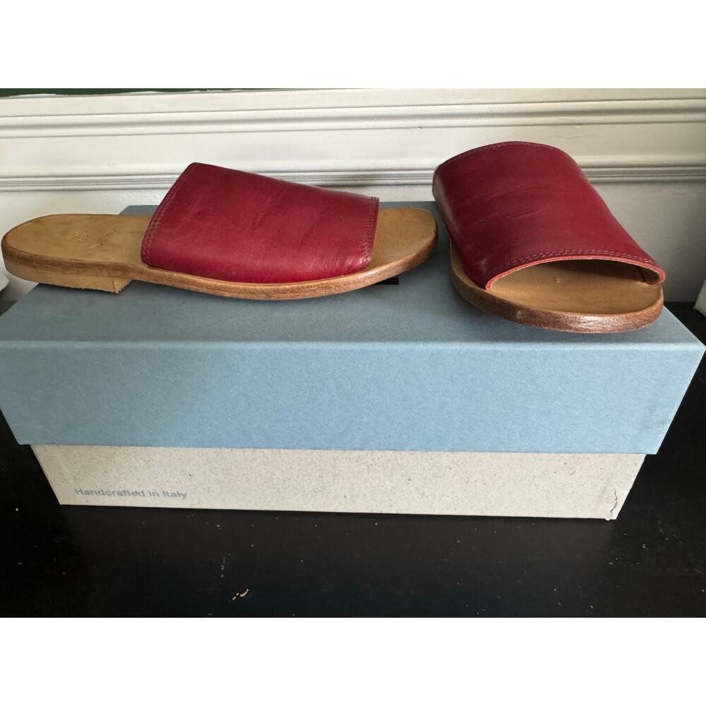 MOMA Black Slide Sandal Italy NEW 37 7